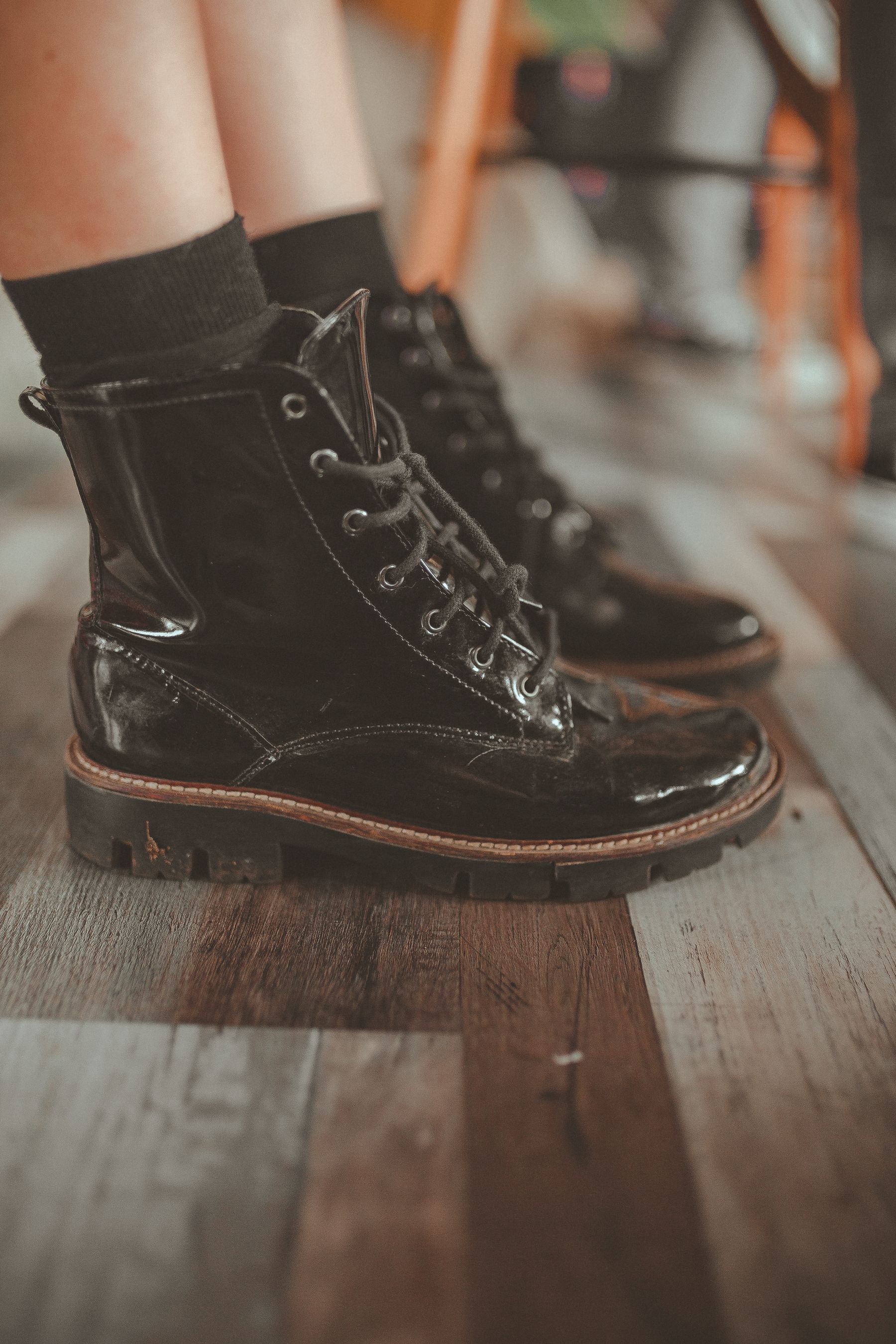 Wholesale shoes — pair of polished black leather shoes